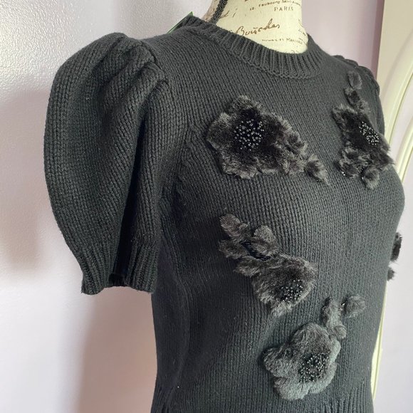 kate spade Sweaters - Kate Spade Floral Applique Sweater XS